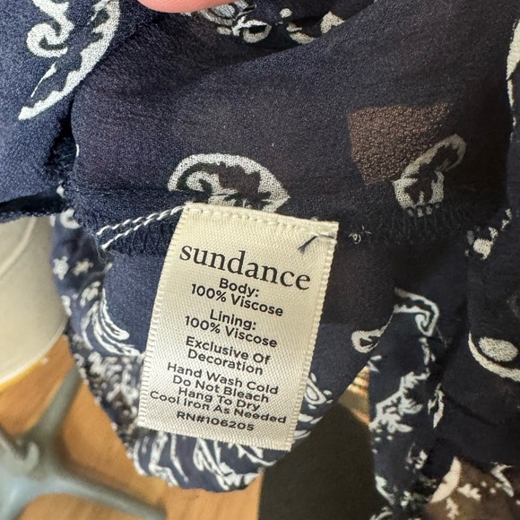 Sundance Brieia Bandana Print Sheer Button Front Dress - Picture 5 of 6
